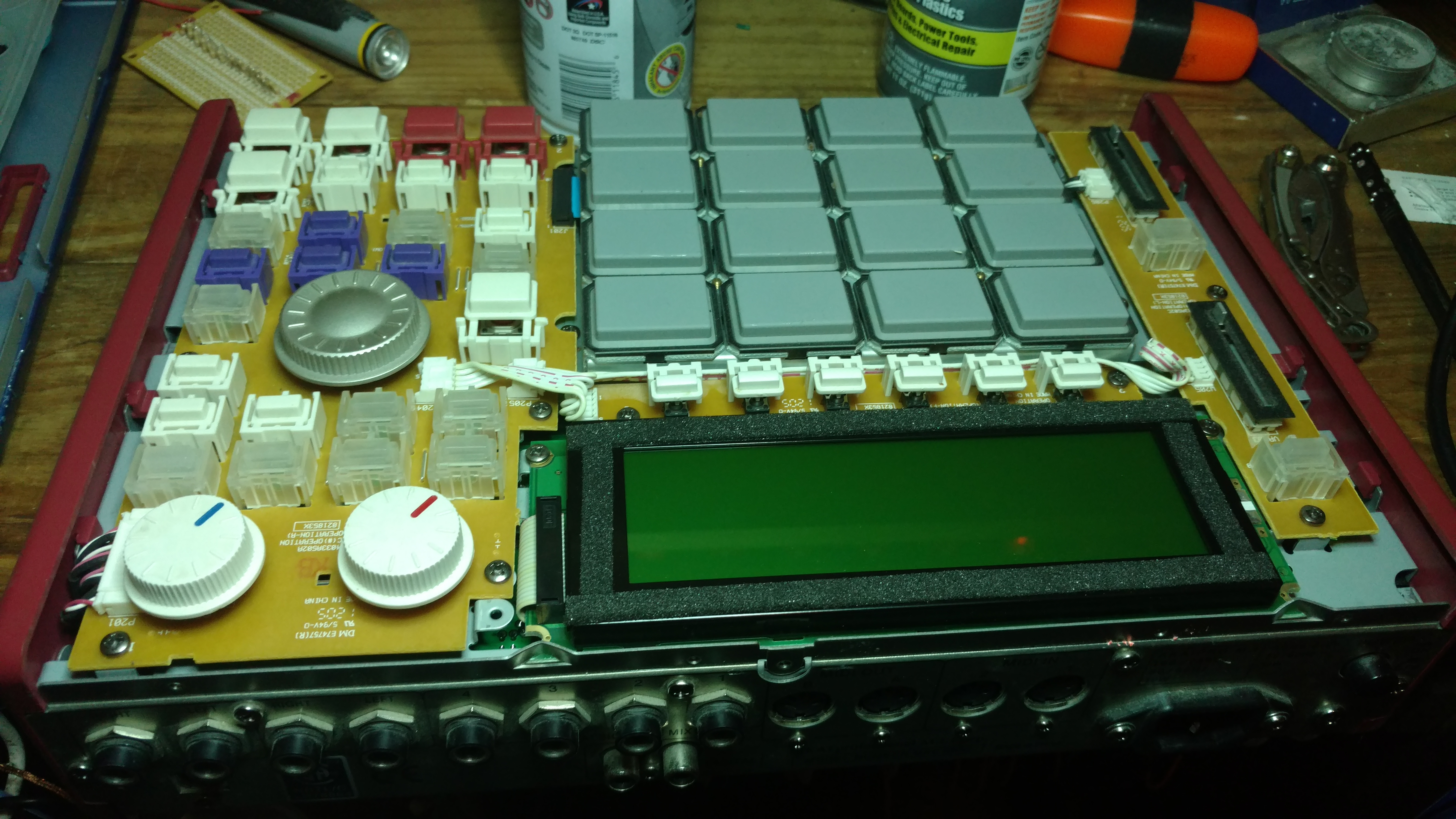 REPAIR: pads and switches on MPC1000 for The PercussioNeuron.